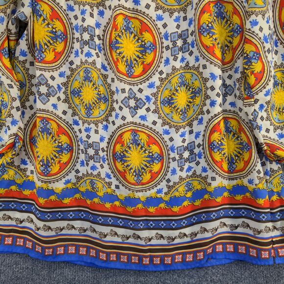 Charter Club Women's Tunic Top Blouse Multi Plus Size 1X Geometric Tie Neck - Picture 9 of 13